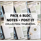Lot Bloc Notes Organisateurs  - Collection Tournesol