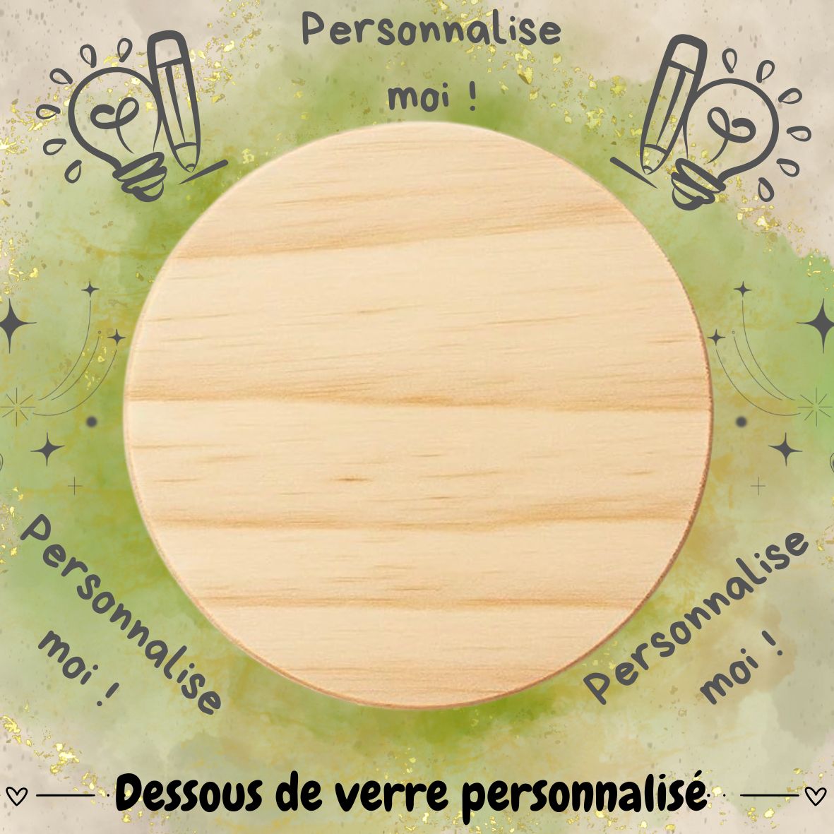 Dessous de verre personnalisé